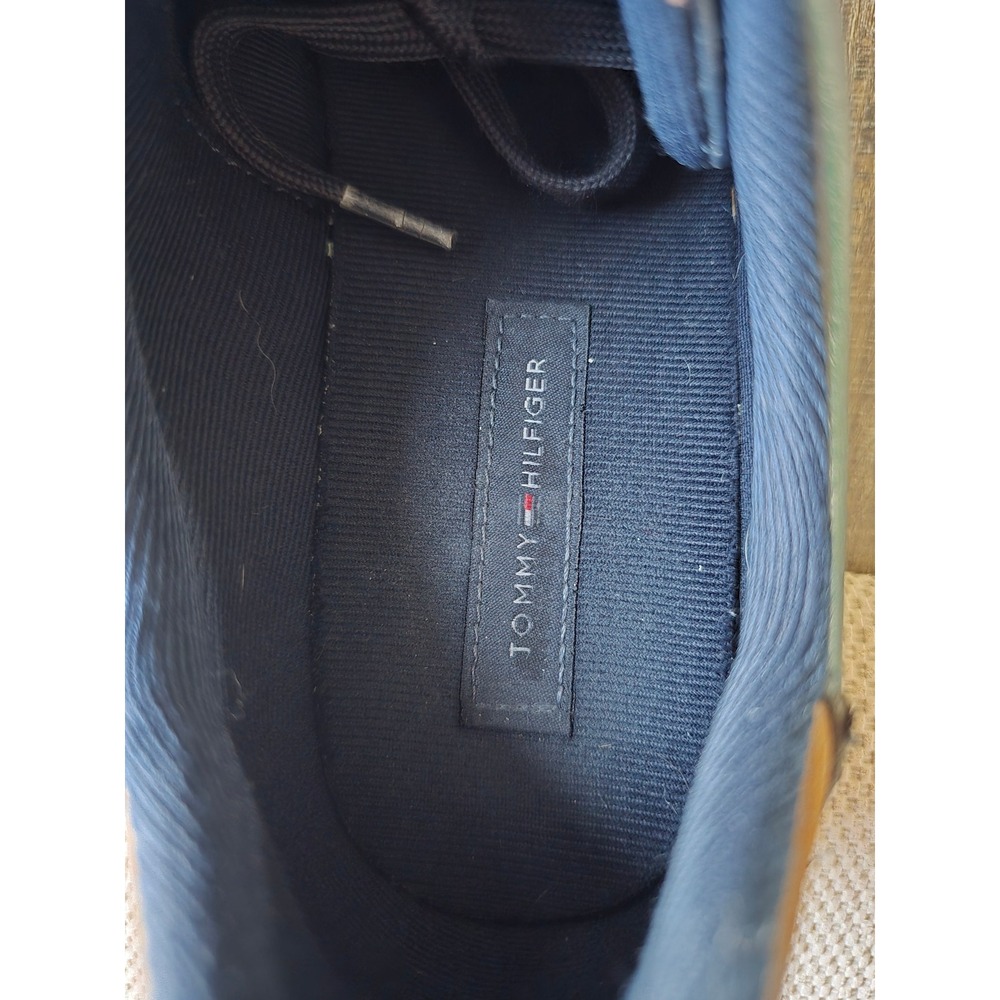 Tommy Hilfiger Men's Navy Leather Low Top Sneakers Casual Shoes Size US 7 EUR 39 - Picture 10 of 12